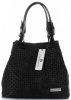 Kožené kabelka shopper bag Vittoria Gotti černá V80047